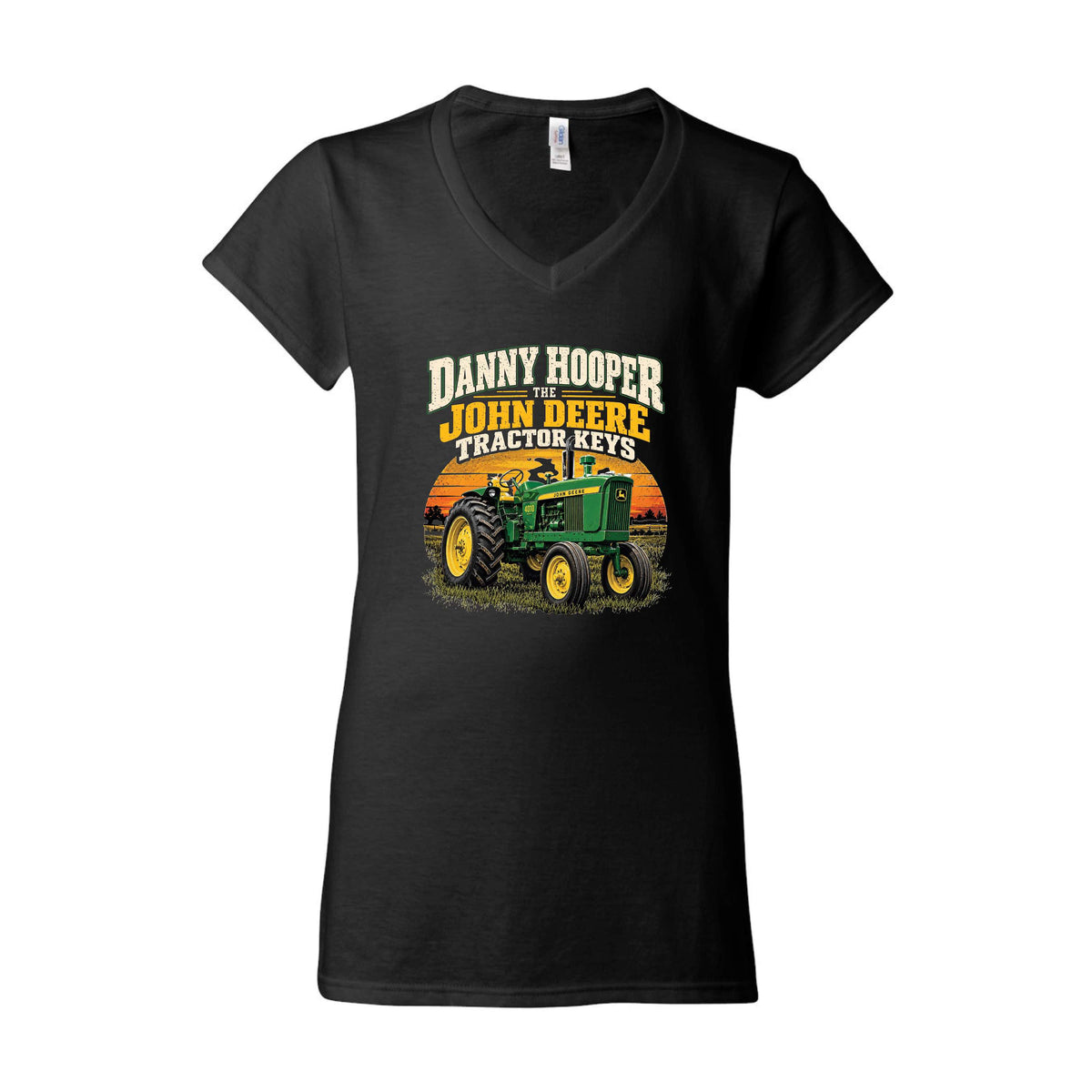 Ladies V-Neck John Deere T-Shirt